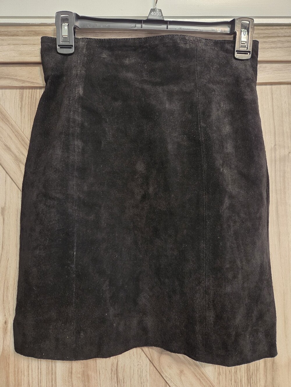 Wilsons Classic Black Suede Pencil Skirt